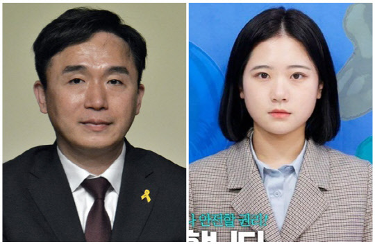 정철승 변호사(왼쪽)와 박지현 더불어민주당 공동비상대책위원장. <정철승, 박지현 페이스북>